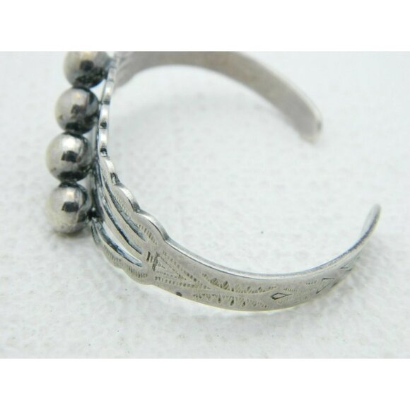 Dead Pawn Native American Maisels Sterling Ball Cuff Bracelet - Picture 3 of 6